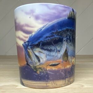 VTG Large Mouth Bass Fish Mug Wonderland Graphics “Strike King" by Al Agnew